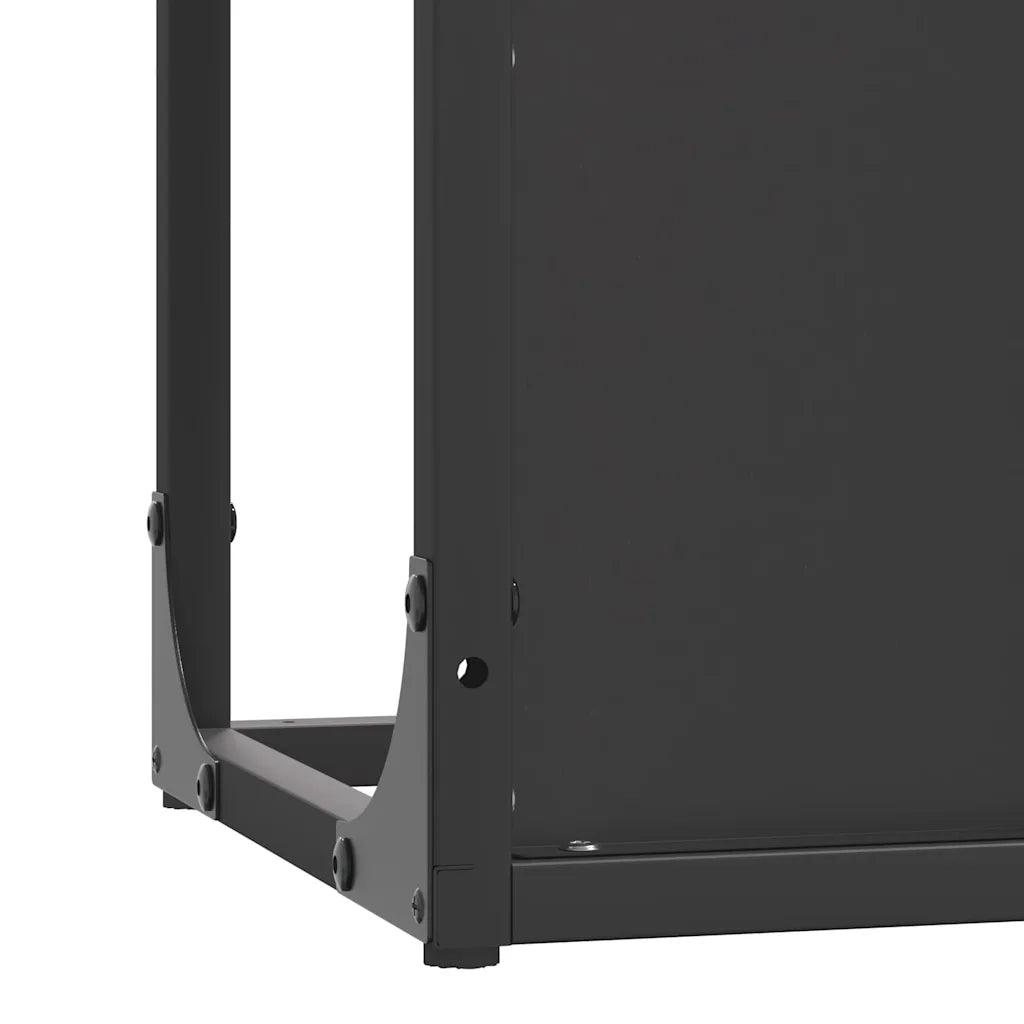 Rastrelliera per Legna da Ardere Nera 25x25x80 cm CFW2812604