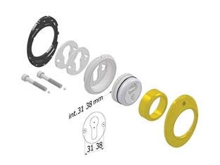 DEFENDER MECCANICO 4280 MECDEF OTTONE LUCIDO- - ø mm.46x20h. - interasse mm.31 - 1 pezzi SECUREMME