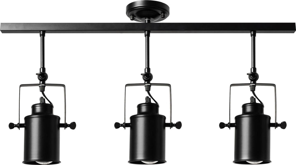 Riflettore Lampada Mobile Spot Da Soffitto Triplo Nero E27 APP487-3C