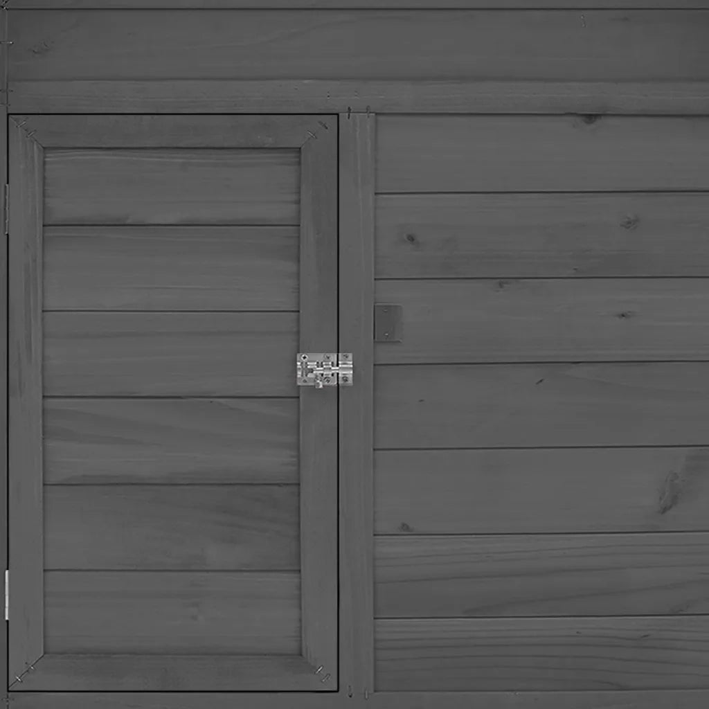 Pollaio Grigio e Bianco 150x96x110 cm Legno Massello di Abete 171460