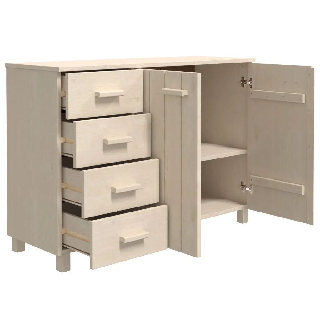 Credenza Miele 113x40x80 cm in Legno Massello di Pino