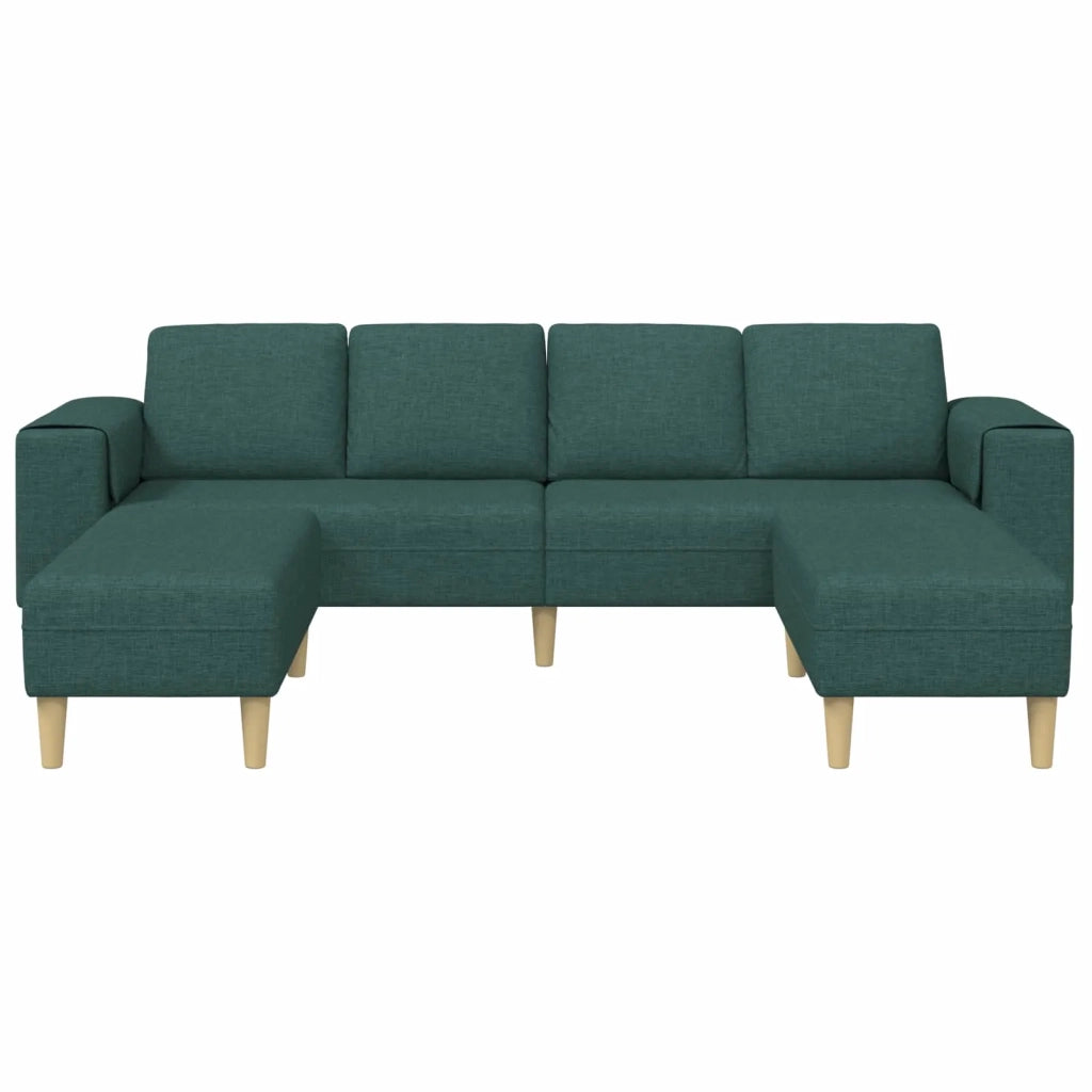 Divano per Soggiorno 3 pcs Verde Scuro Poliestere 3335116