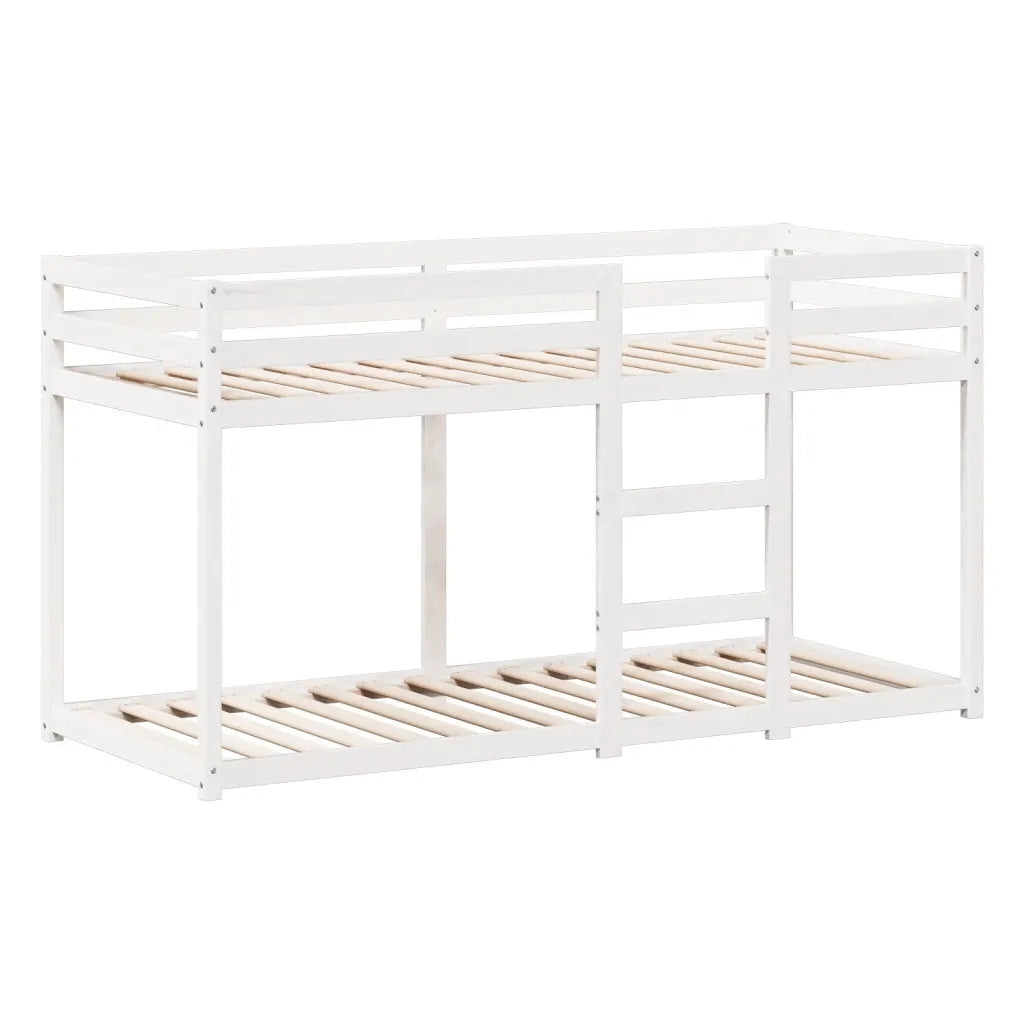 Letto singolo | Letto per adulti | Letto a Castello con Tetto Bianco 80x200 cm Legno Massello Pino