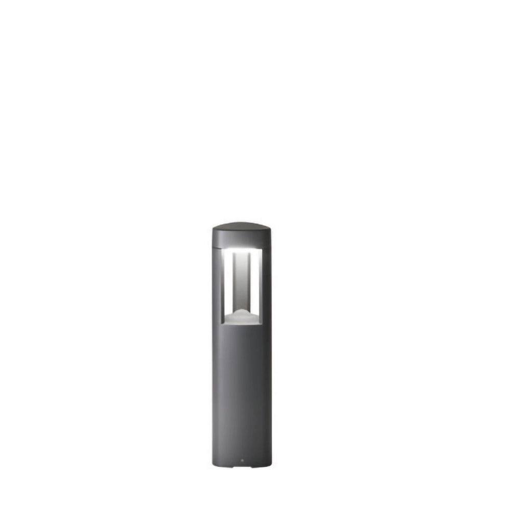 Paletto Luminoso da Esterno GES490 in Alluminio Grigio Antracite, Diffusore Opale IP54, Attacco GX53 Max 11W - Gealuce