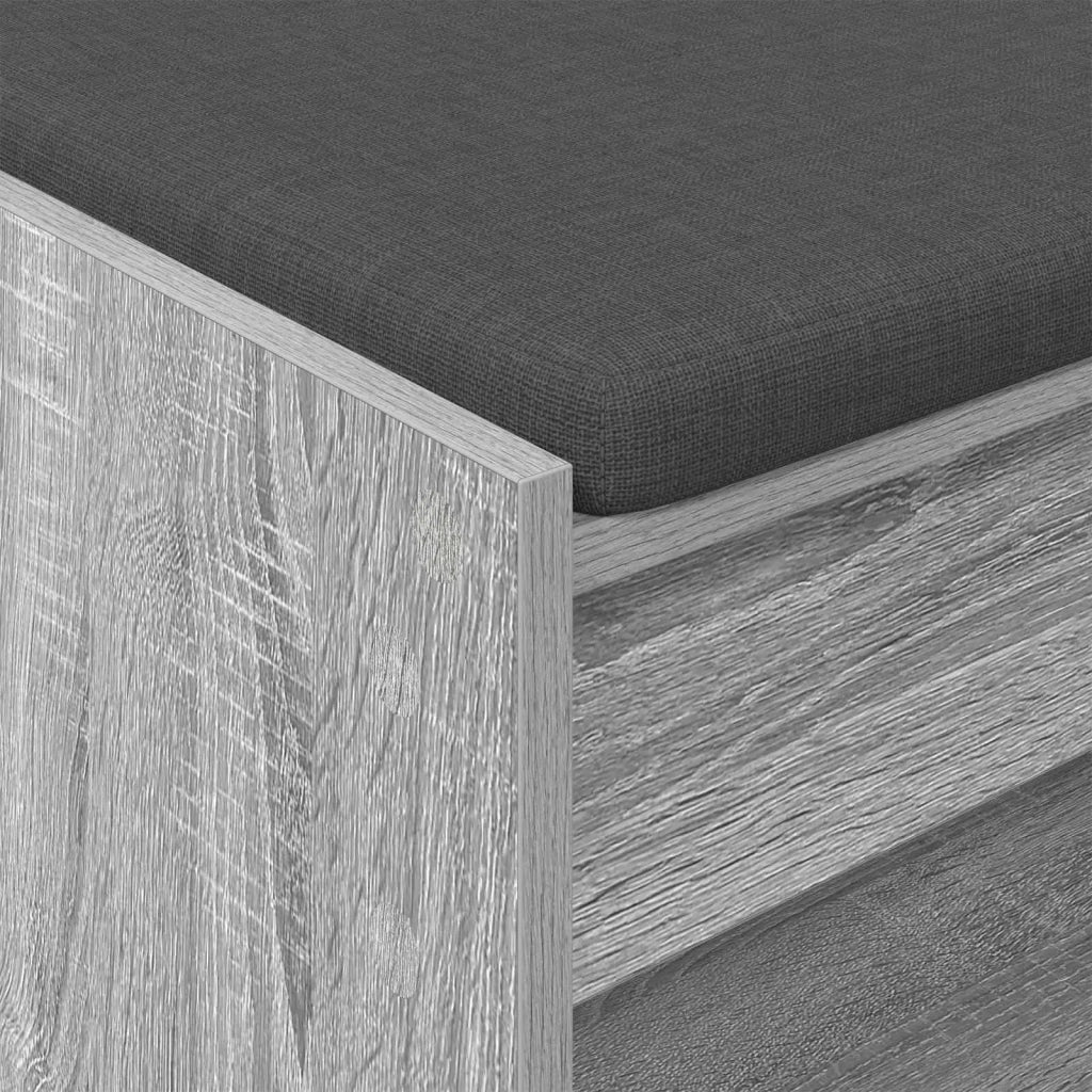 Panca per ingresso con cuscino Sonoma grigia 83 x 38 x 45 cm 891581