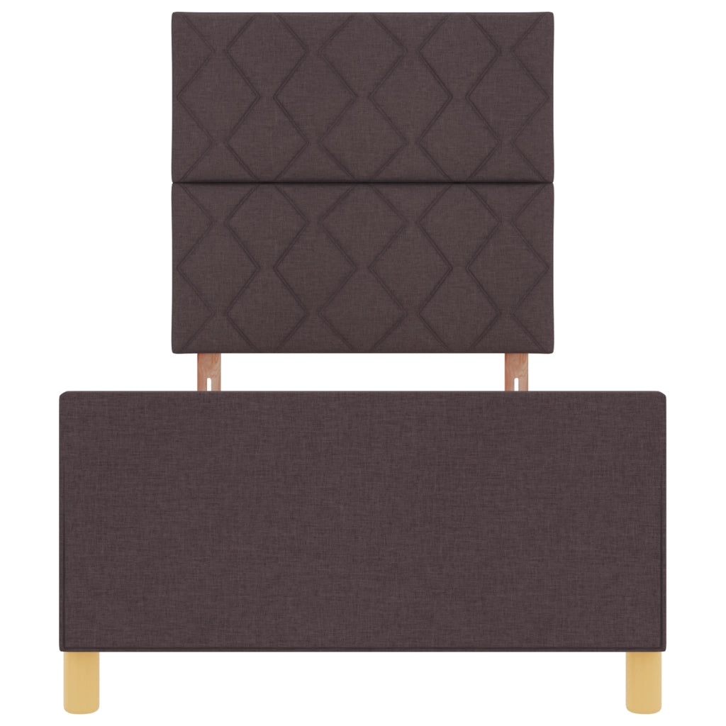 Letto  Marrone Scuro 100x200 cm in Tessuto