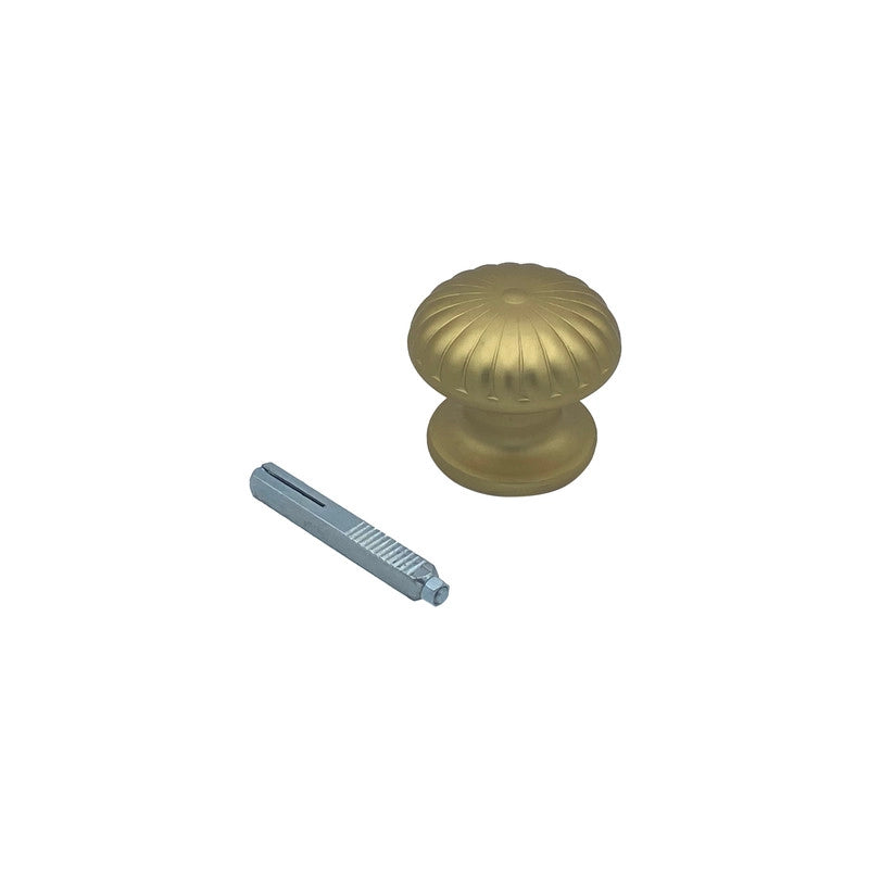 Maniglia su rosetta tonda SAGUATTI  211/60FQ in alluminio oro satinato