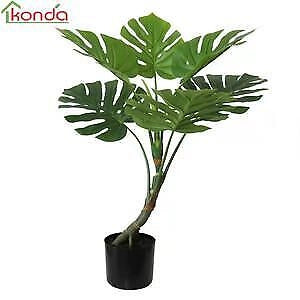 PIANTA Ornamentale Artificiale completa di base MONSTERA cm. 80 pz. 4