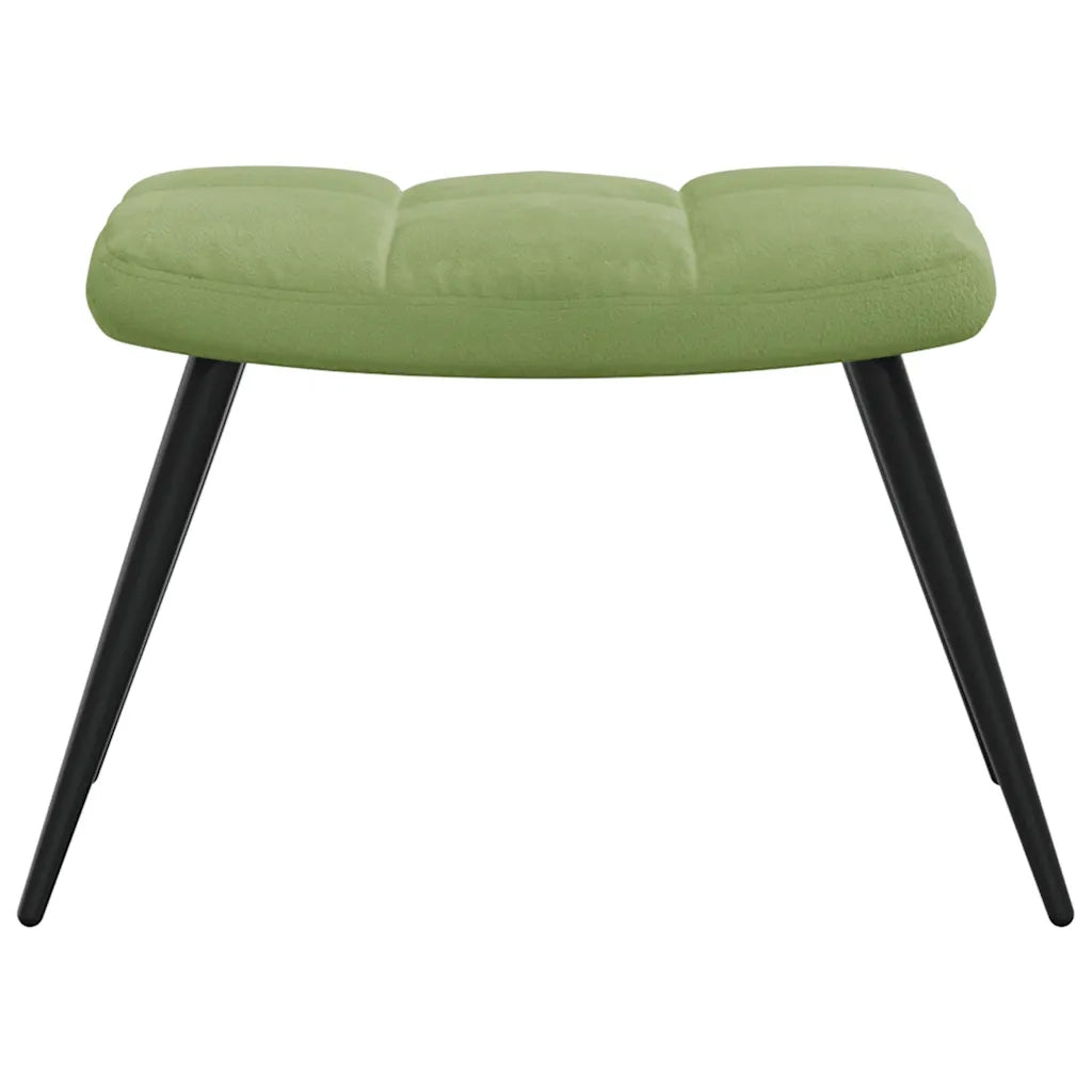 Poltrona Relax con Poggiapiedi Verde Chiaro in Velluto cod mxl 32662