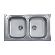 Lavello da incasso 86x50 2 vasche SAXT322A EFFEZ