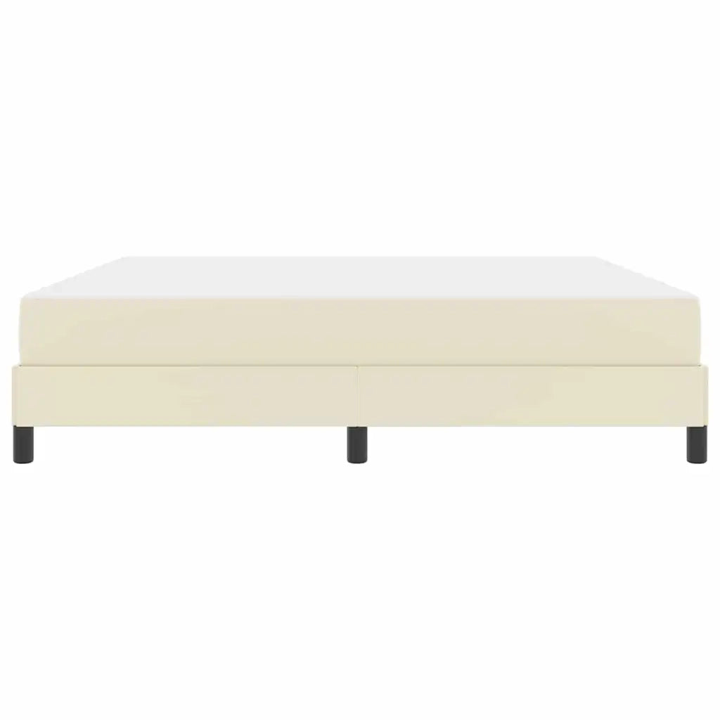 Struttura del letto con materasso Crema 180 x 200 cm Tessuto 3398645