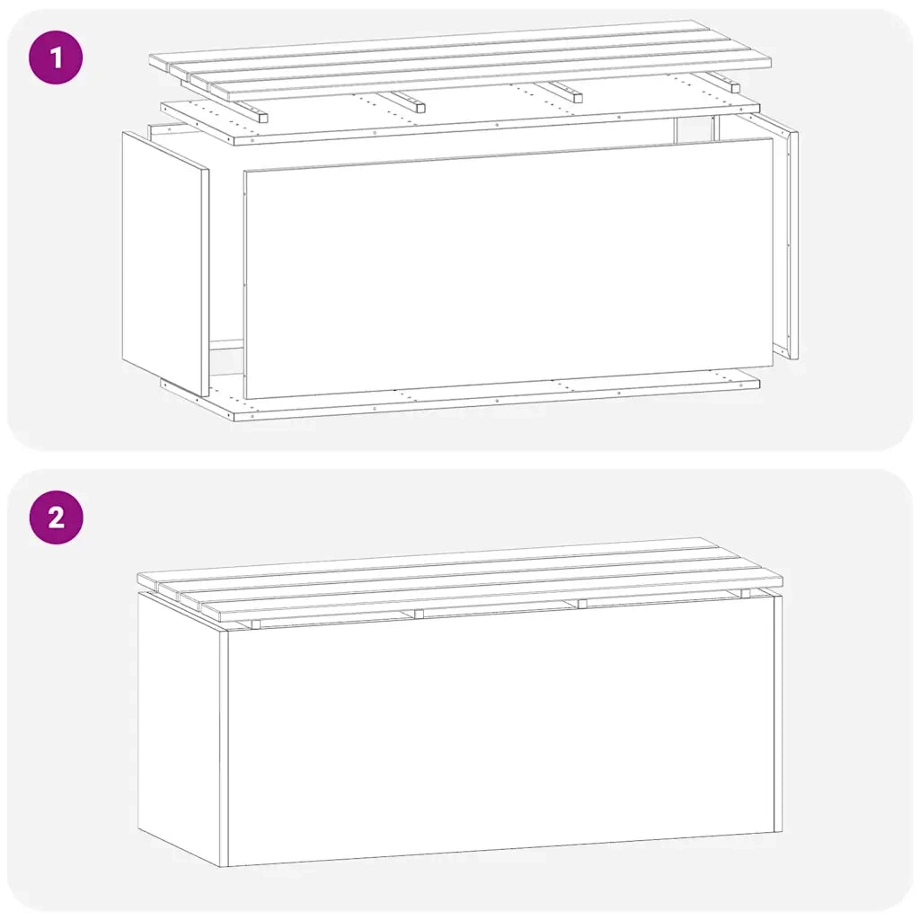 Panchina da giardino Argento 100 x 40 x 43 cm Acciaio zincato 874910
