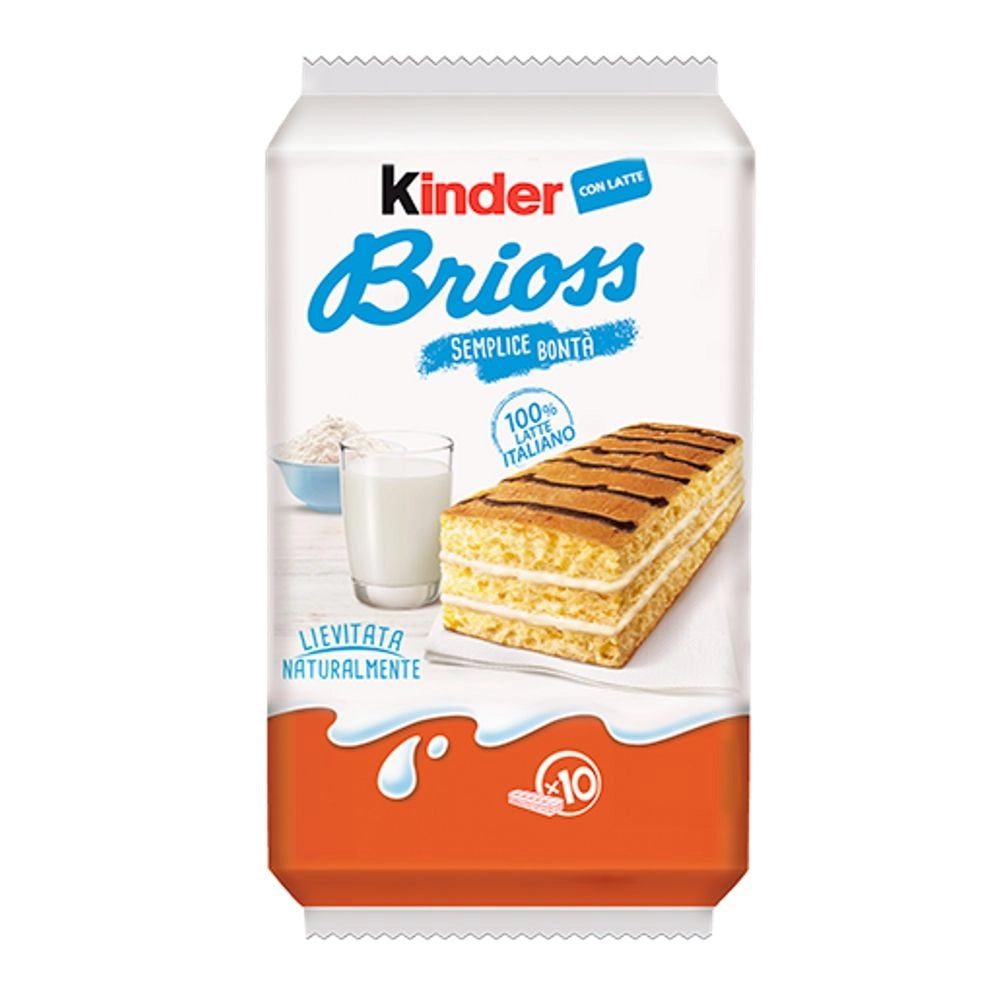 Ferrero kinder brioss classica al latte in confezione da 10 merendine 270 gr