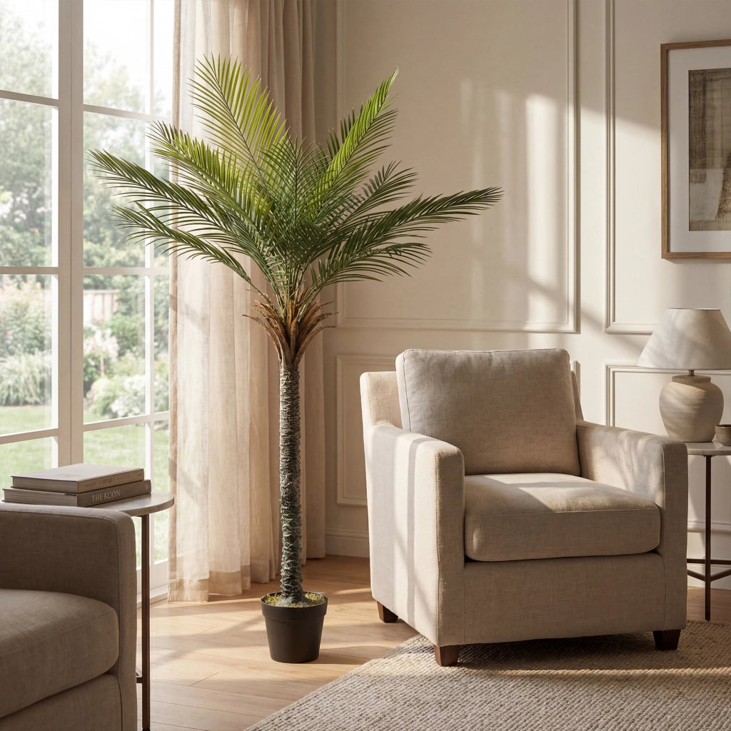 Pianta artificiale tropicale in vaso ¨C zephmum ¨C verde, 180 cm, 15 foglie