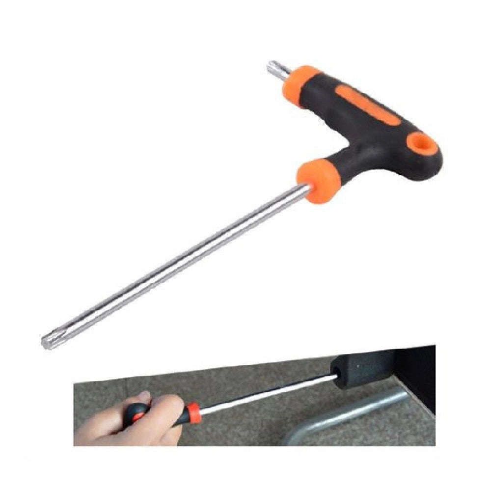Trade Shop - Chiave Brugola T Trapezoidale Punta Stella T30x150mm Impugnatura Ergonomica 91806 -