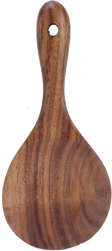 Pedale per Riso Resistente al Calore - Servizio in Legno - Accessori Cucina - Manufatto Artigianale - Supporto di Appoggio - Design Elegante - Cucchiaio da Servire