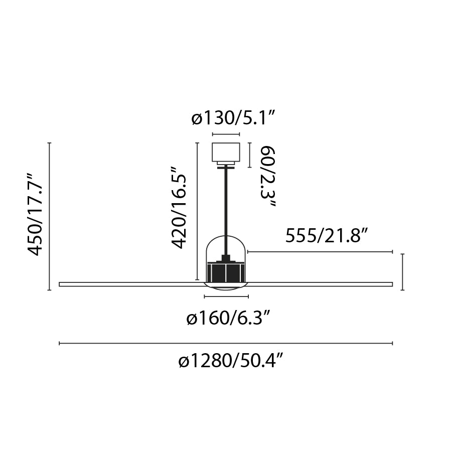 Faro Barcelona Faro 33394d Cromo Trasparente Ventilatore Senza Luce Deco Fan Cromo