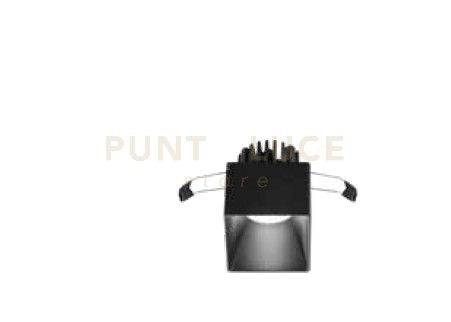 BATH FARETTO DA INCASSO A LED NERO 3000K 9W 585LM IP54 7X7CM