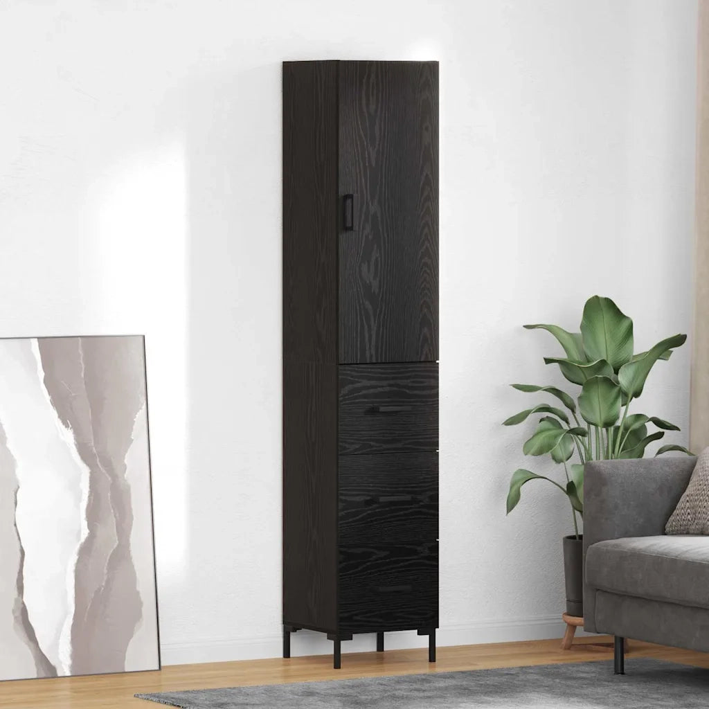 Credenza Rovere Nero 34,5 x 34 x 180 cm Legno multistrato 3416226