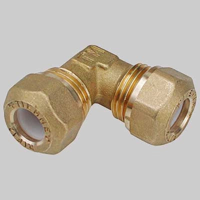 RACCORDO A GOMITO DOPPIO CON OGIVA P.T.E.F.  22 x 22  3/4     TIEMME