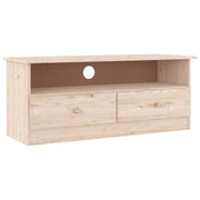 Mobile TV multimediale scaffale per televisione televisione buffet sala da pranzo soggiorno camera da letto con cassetti 100 x 35 x 41 cm legno di pino massiccio marrone 02_0026940