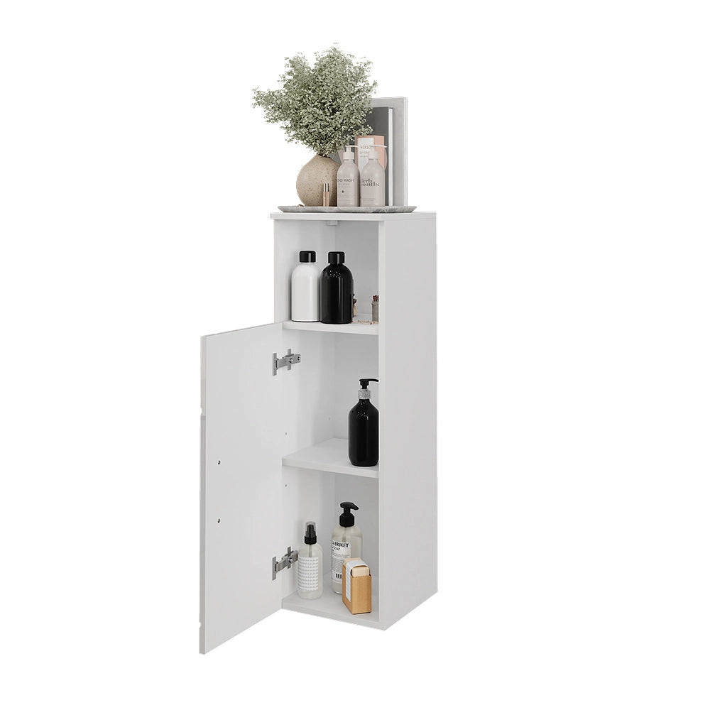 Vicco Mobiletto midi Bianco/bianco lucido 30 x 93 cm con porta