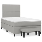 Giroletto a Molle con Materasso Grigio Chiaro 120x190cm Tessuto 3270348