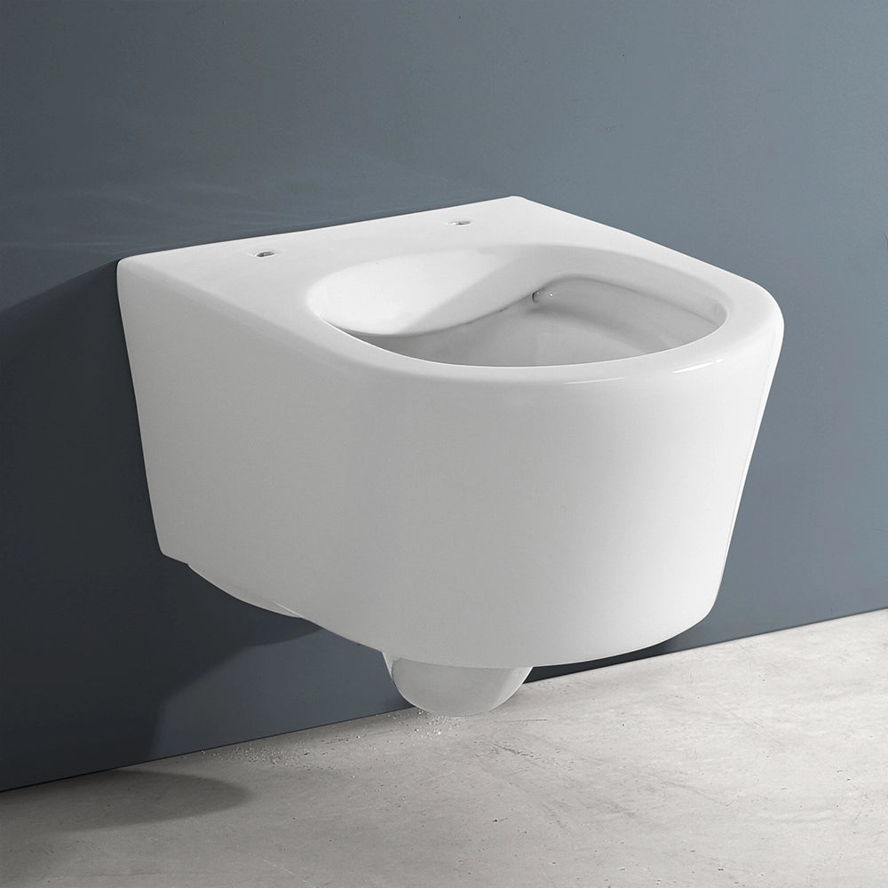 Wc sospeso bianco design tondo in ceramica con scarico Rimless Ukra