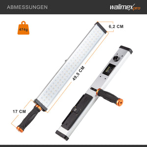 Rainbow Tubo LED fotografia RGB, barra luminosa da 18 W, luce da studio fotografico dimmerabile e bicolore, controllo tramite app