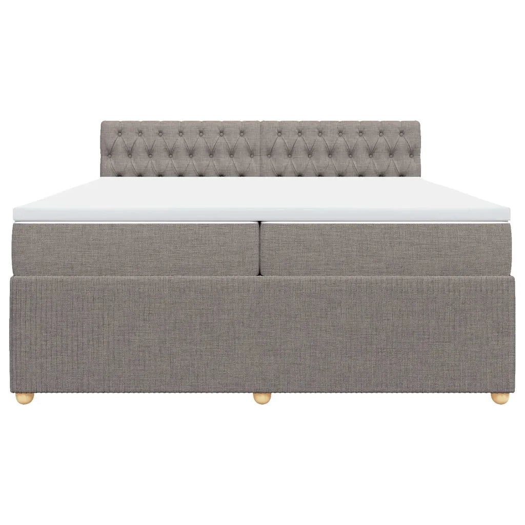 Giroletto a Molle con Materasso Tortora 200x200 cm in Tessuto 3287574