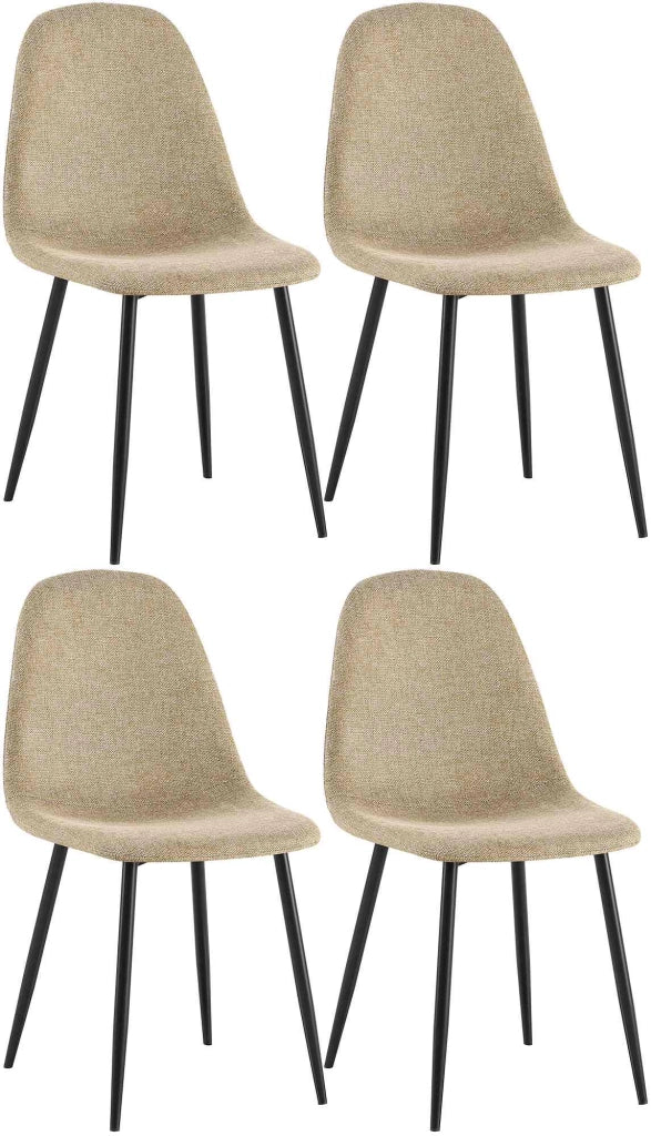 Set di 4 sedie per sala da pranzo in tessuto Napier 5