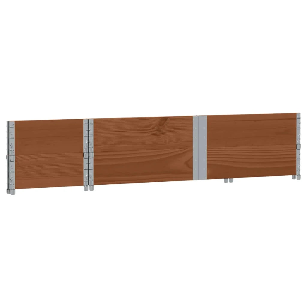 Vassoio per fioriera aiuola rialzata piante fiori terrazza giardino 150 x 50 cm legno massello di pino marrone 02_0037438