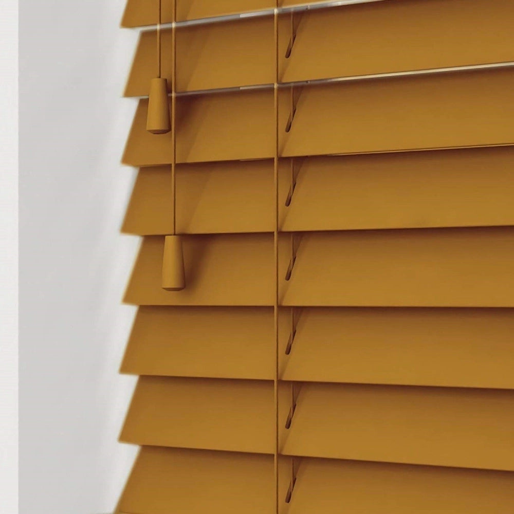 Trade Shop - Tenda Veneziana Da Interno Casa Sole Effetto Legno Colore Teak 100x160cm -