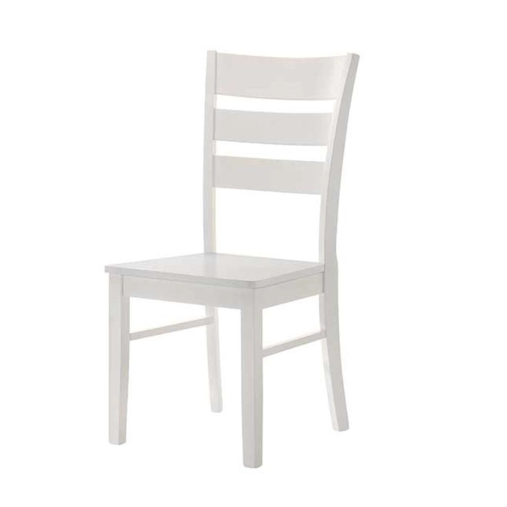 Set 2 Sedie in legno Lisa colore bianco schienale a tre fasce