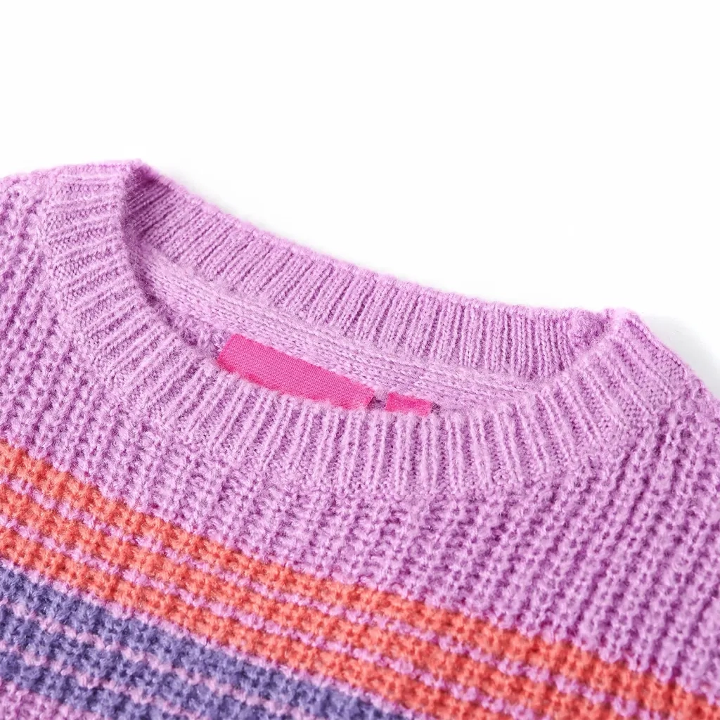 Maglione per Bambini Lavorato a Maglia Lilla e Rosa 140 14538