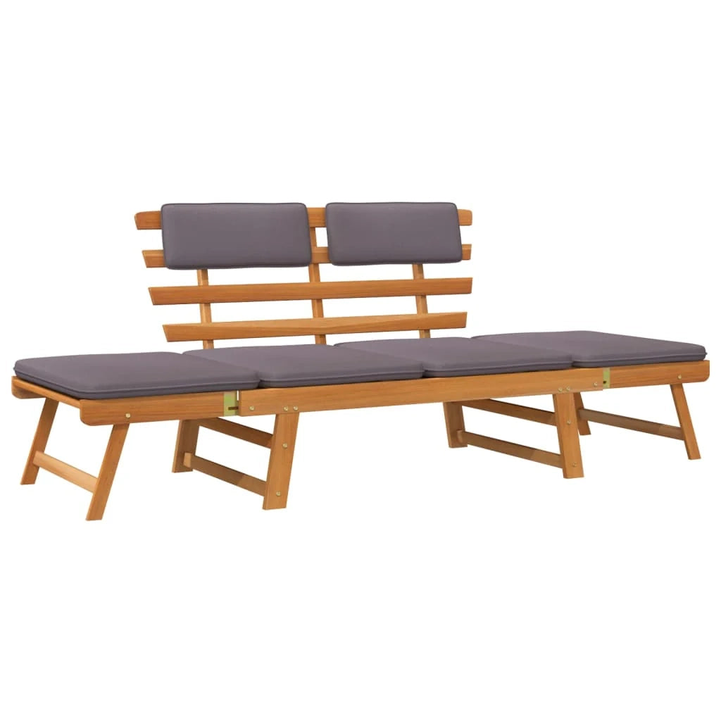 Chaise longue 190cm con cuscino 2 in 1 legno massello di acacia 02_0011866