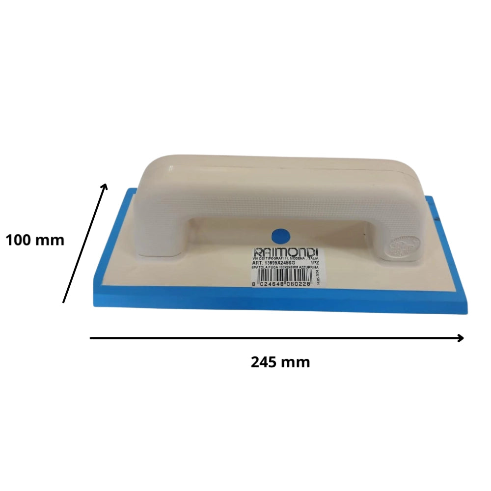 Spatola fuga doppio profilo gomma morbida azzurrina 100x245 mm