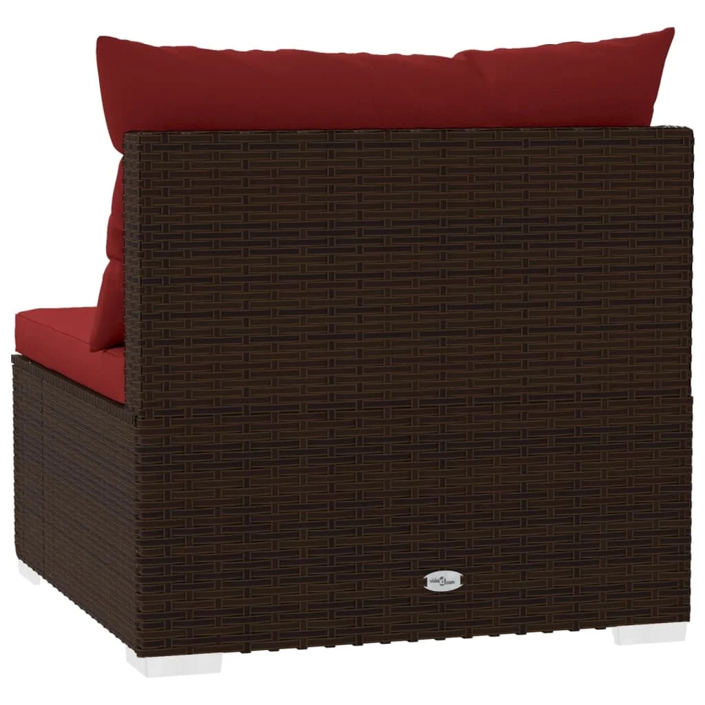 Divano a 3 posti con cuscini marrone in polyrattan 02_0013192