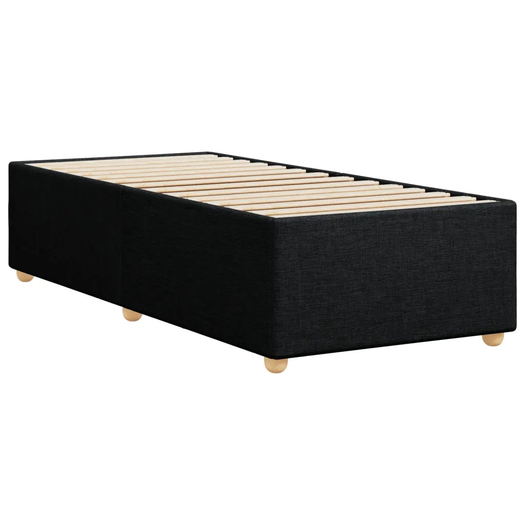 Letto singolo | Letto per adulti | Giroletto senza Materasso Nero 90x190 cm in Tessuto