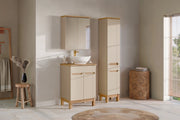 Set mobili bagno 60 cm con piano e lavabo da appoggio Lola Bali Cashmere 60 x 1401 x 46 cm