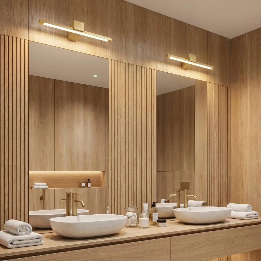 Applique Da Bagno Led Swe043-1w 40cm Gold Brush