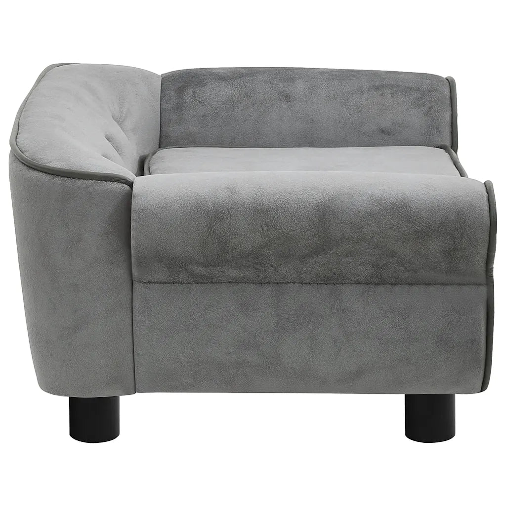Divano per Cani-Sofa per animali domestici-Divanetto Grigio Scuro 72x45x30 cm in Peluche