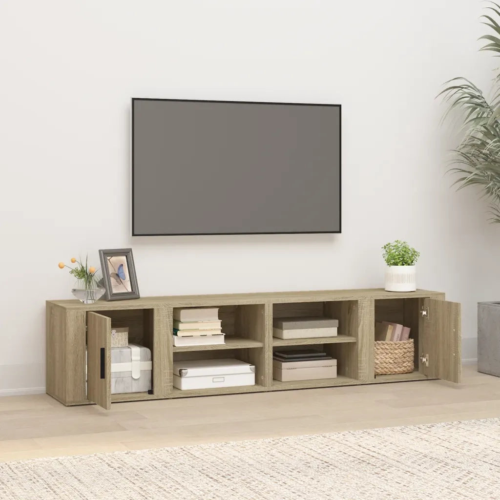 Mobili per TV 2pz Rovere Sonoma 80x31,5x36 cm Legno Multistrato 819443