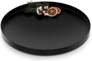 Piatto decorativo in acciaio inossidabile a 30 cm di diametro - piatto antiscivolo in metallo per desserts, cosmetici, gioielli e candele