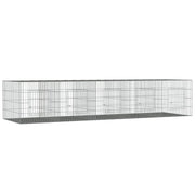 Gabbia per conigli con 5 pannelli 273 x 79 x 54 cm ferro zincato argento 02_0041691