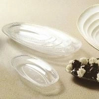 Set 5 Pezzi Vassoio Alimentare in Plastica Ovale 45 x 23 x 4,5 cm