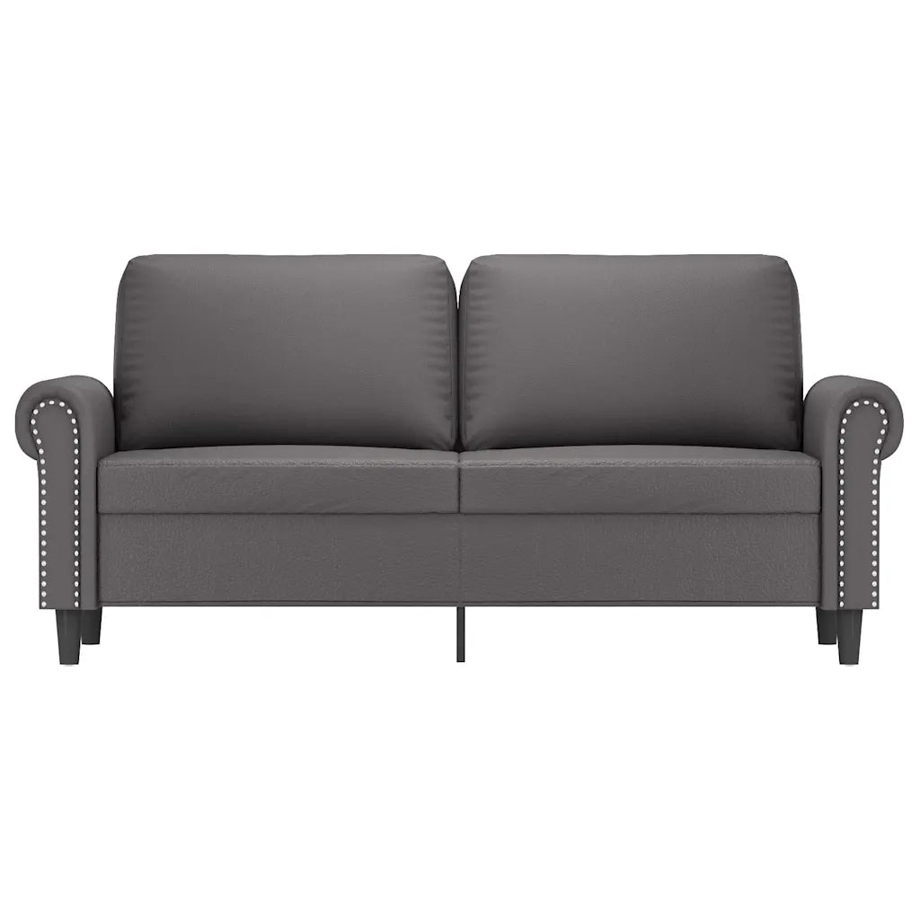 Divano a 2 Posti Grigio 140 cm in Similpelle 359506