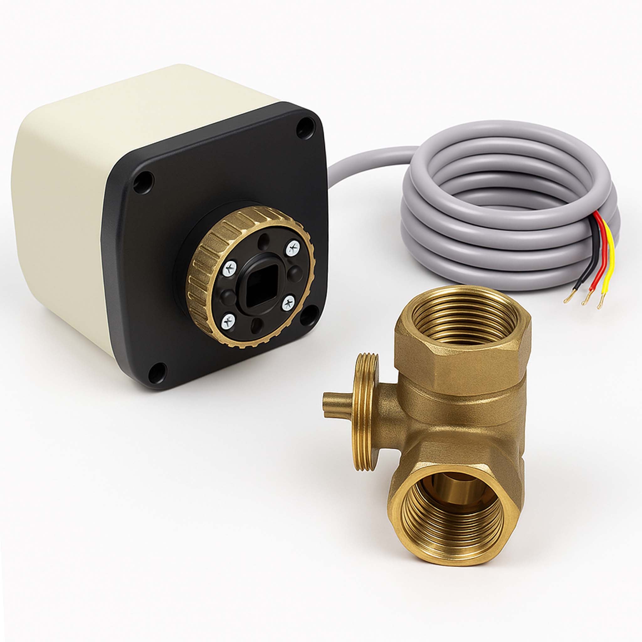 Valvola di zona motorizzata a tre vie serie DQ320 220VAC DN20 26.9 mm (3/4")