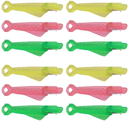 Aiuto per l'inserimento aago a forma di pesce - 12 pezzi - Inseritore automatico filo - Puntaspilli manuale - Alta qualità plastica e metallo