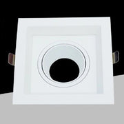 Trade Shop - Porta Faretto Orientabile Da Incasso Bianco Per Lampadine Gu10 Gu5.3 P33-gu10-b1 -